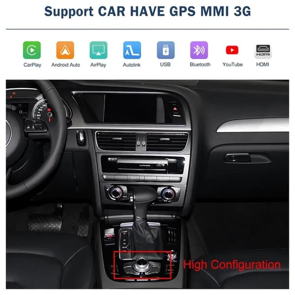 Trådløs CarPlay-interface, AirPlay Mirror Link, Car Play-funktioner, BIL HAR GPS MMI 3G