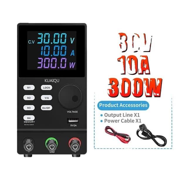 DC strømforsyning, justerbar talvisning, spændingsregulator, A-SPS-C3010 Sort, AC 220V