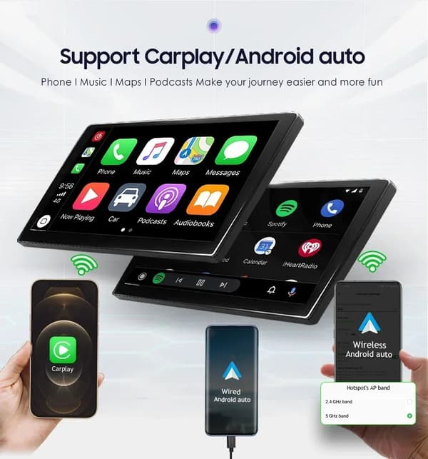 Bil Stereo System, Android 12 Kompatibilitet, CarPlay Multimedie, HC1L-1G 16G-4cores
