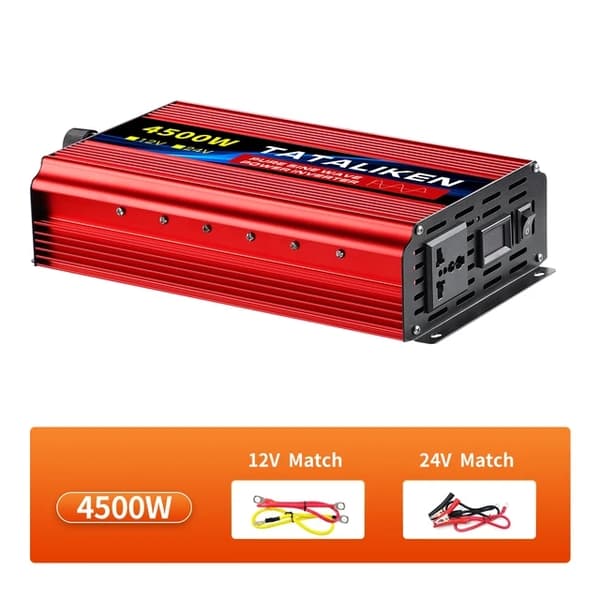 Virtalähteensuunnanmuuttaja, puhdas siniaalto, yleispistoke, 12V7000W 220V