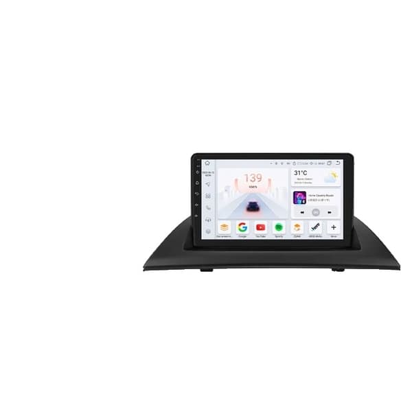 Bilradio, 9-tums skärm, Android Auto CarPlay, P1L-1G 16G-4kärnor