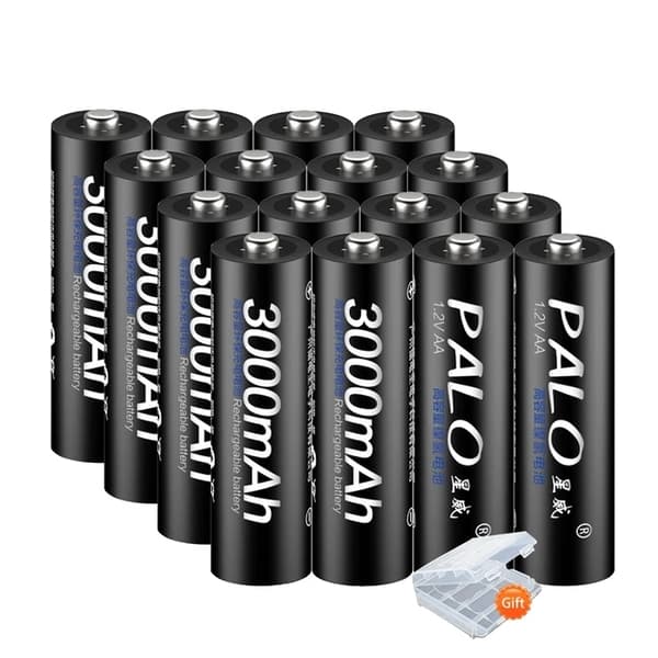Batterioplader, LCD-skærm, Hurtigopladning, 8AA 8AAA
