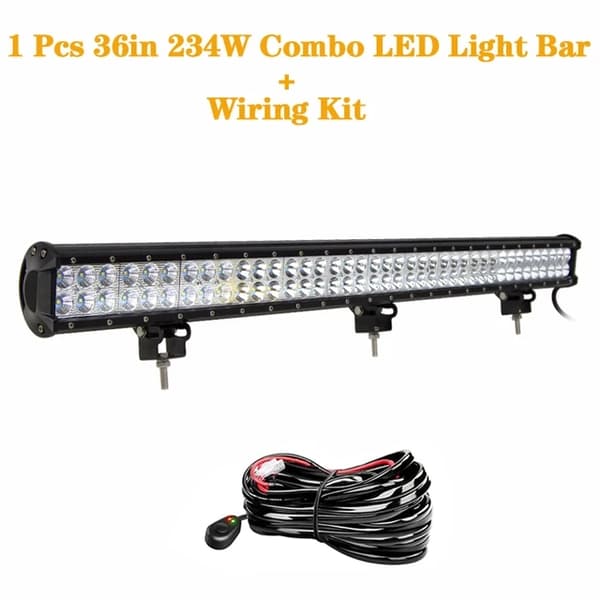 LED lysbjælke, Offroad SUV ATV, Forskellige Størrelser, 1x144w med ledningskit