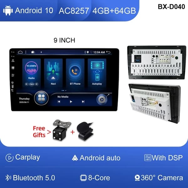 Bil DVD-afspiller, Android 12, GPS-navigation, E068