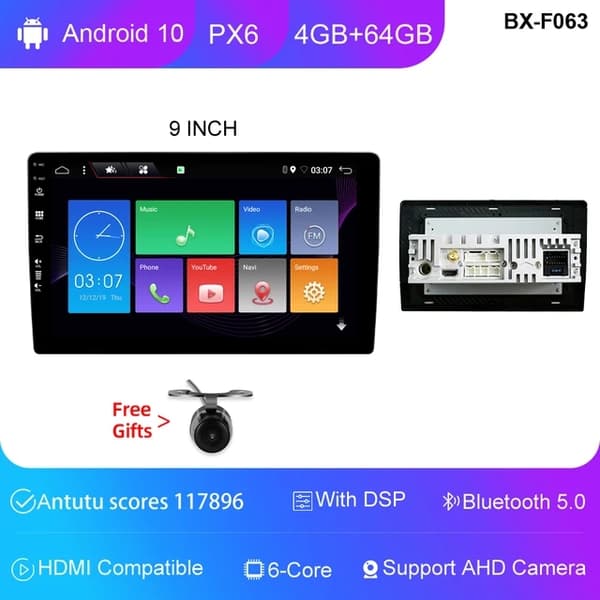 Bil DVD-afspiller, Android 12, GPS-navigation, E068