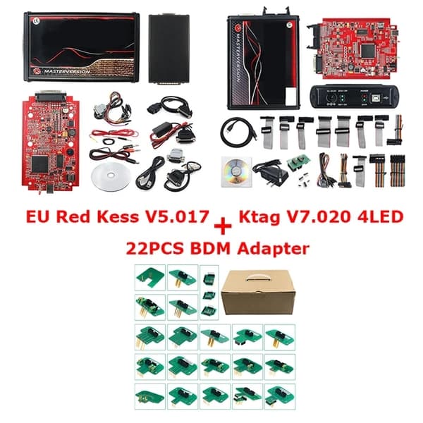 ECU-ohjelmointilaite, LED BDM-kehys, ECM Titanium -ohjelmisto, KESS KTAG