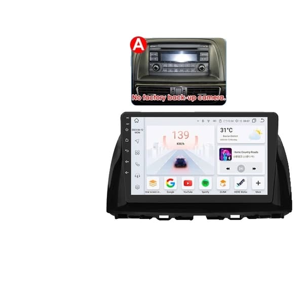 Bil Multimedia, Android 12, GPS Navigation, A-4kärnig 2G 64G-P3CP