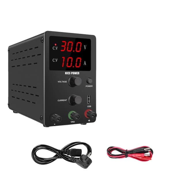 Justerbar DC-strømforsyning, 4-cifret display, Laboratorie Variabel, 120V3A SPS1203, 220V 30V10A R-SPS3010