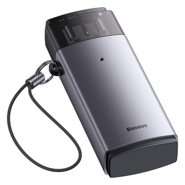 USB Lite -sarjan SD/TF-kortinlukijasovitin, harmaa