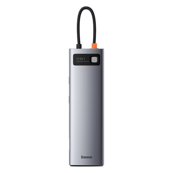 Multifunktionell HUB USB-C-portreplikator Metal Gleam 11in1 grå