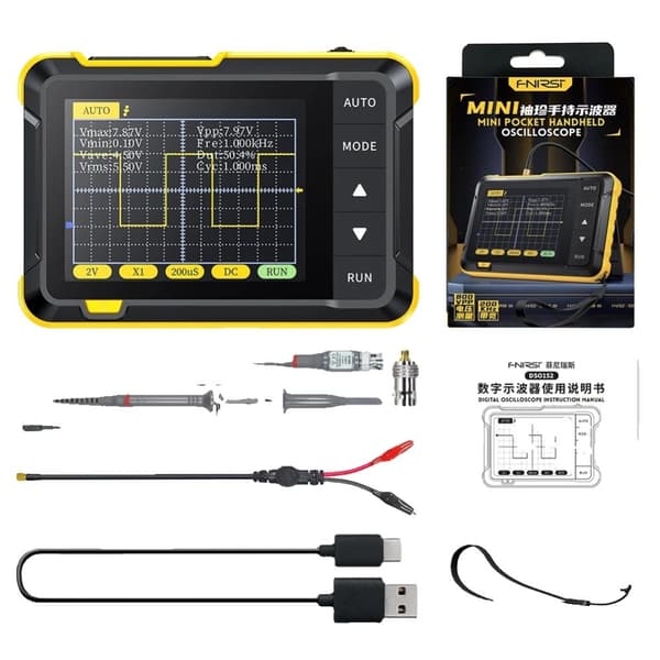 Digitalt oscilloskop, håndholdt design, firmware opgraderings support, Deluxe Deluxe