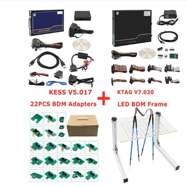 ECU-ohjelmointilaite, verkkopäivitys, LED BDM-kehys, KESS KTAG 22 LED