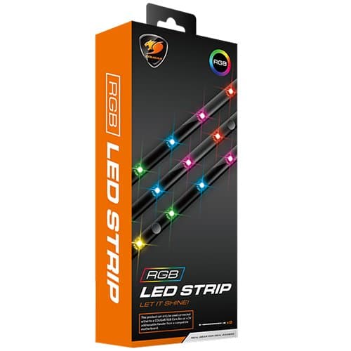COUGAR RGB LED STRIP Light Bar, 350mm LED Strip x 2 pcs, RGB light effect
