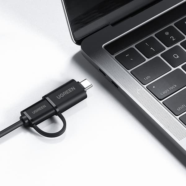4in1 HUB adapter splitter USB-A/C till 4x USB 3.0 5Gb/s 1m svart