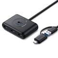 Miniatyrbild 1 av 6: 4in1 HUB adapter splitter USB-A/C till 4x USB 3.0 5Gb/s 1m svart