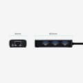Miniatyrbillede 3 af 6: HUB Netværksadapter USB-A - RJ45 1000 Mbps / 3x USB 3.0 sort