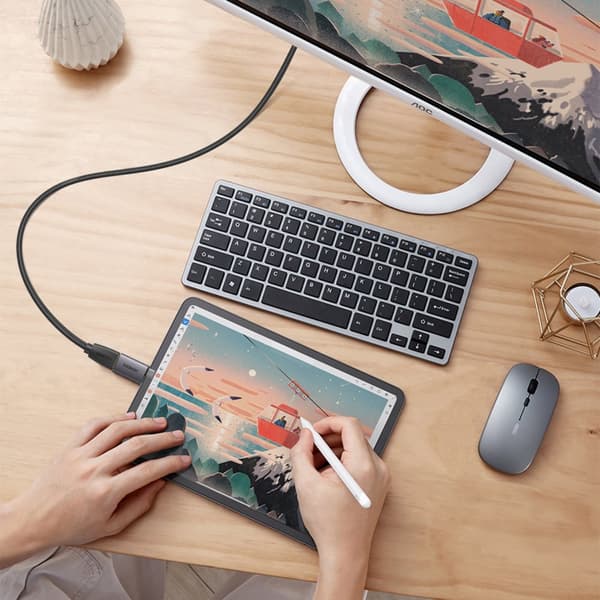 USB-C til HDMI 4K videoadapter, grå