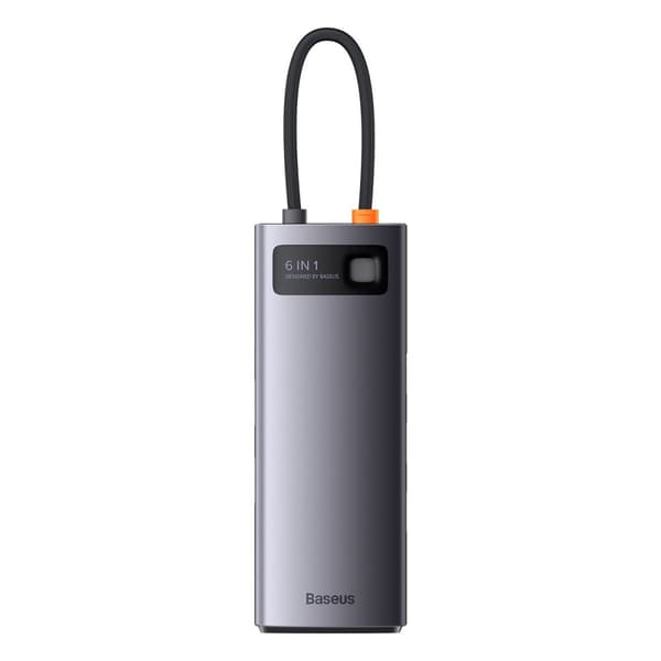 StarJoy HUB 6in1 USB-C 3xUSB HDMI RJ45 PD grå