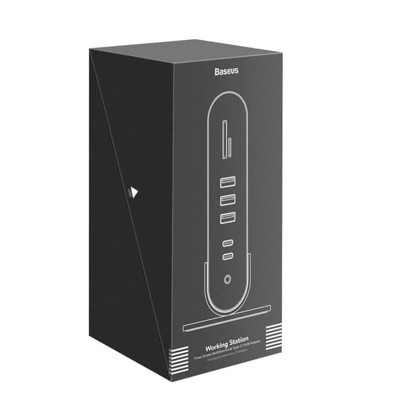 Monitoiminen HUB Replicator Port Splitter Card Reader EU CN UK Plugs Harmaa