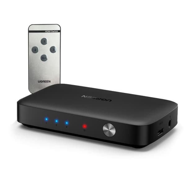 Switch splitter switch HDMI - 3x HDMI 4K 30Hz svart