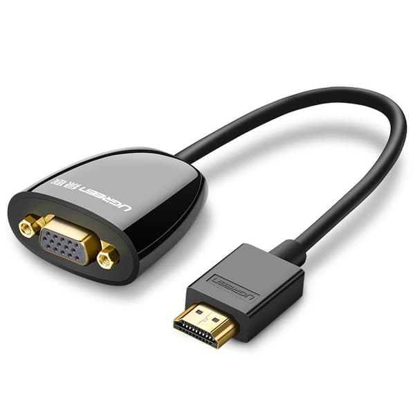 Sovitinkaapeli HDMI-uros VGA-naaras FHD musta