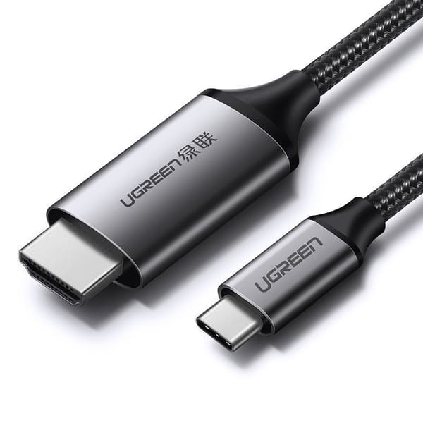 HDMI–USB-C-sovitinkaapeli 4K 60 Hz 1,5 m musta-harmaa