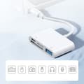 Miniatyrbillede 3 af 6: HUB kortlæser adapter til iPhone OTG Lightning - USB SD TF kortlæser hvid