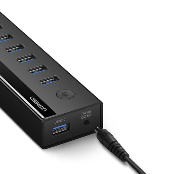 7in1 HUB splitteradapter USB-A till 7x USB-A 5Gb/s svart