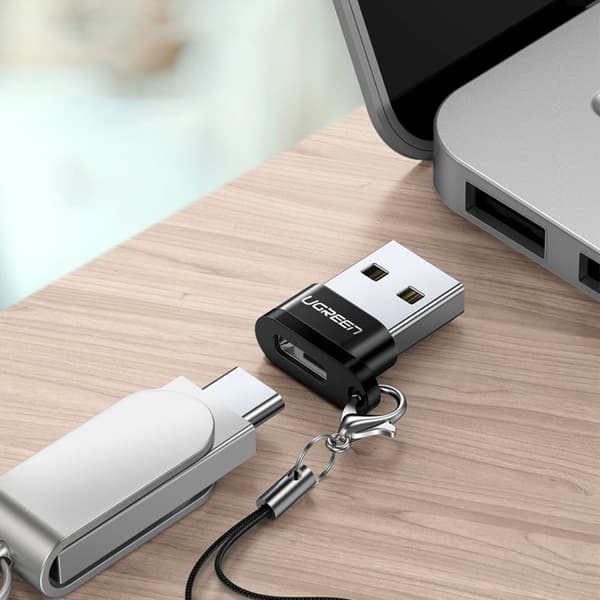 Stikadapter fra USB-C til USB-stik, sort