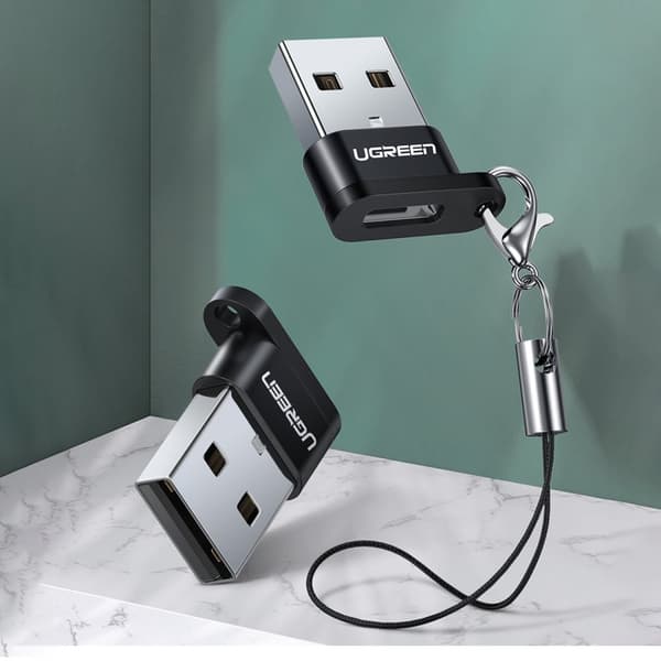Stikadapter fra USB-C til USB-stik, sort