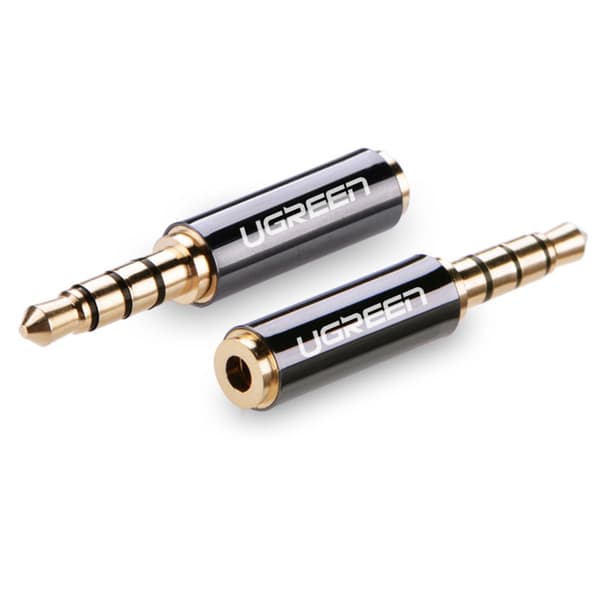 Adapter ljudjack 3,5 mm hane till jack 2,5 mm hona svart