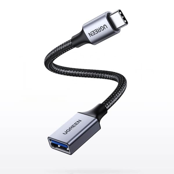 USB-C til USB-A 5Gb/s kabeladapter 15cm sort