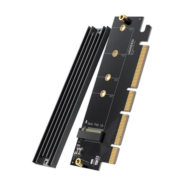 PCIe 4.0 x16 till M.2 NVMe M-Key Adapter Expansion Card Black