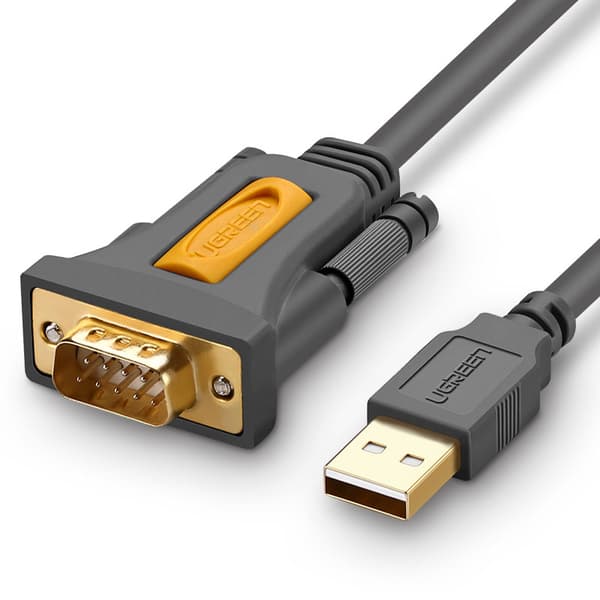 Adapteradapterkabel USB-A - DB9 RS-232 1,5m grå