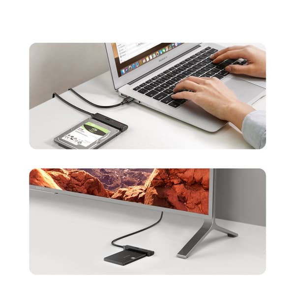 HDD SSD 2.5'' SATA III 3.0 til USB-adapter - sort