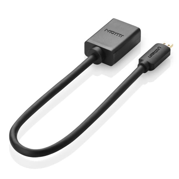 HDMI til mikro HDMI adapterkabel, 20 cm, sort