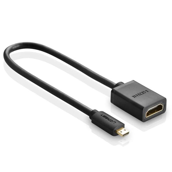 HDMI til mikro HDMI adapterkabel, 20 cm, sort