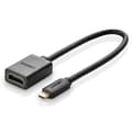 Miniatyrbillede 1 af 6: HDMI til mikro HDMI adapterkabel, 20 cm, sort