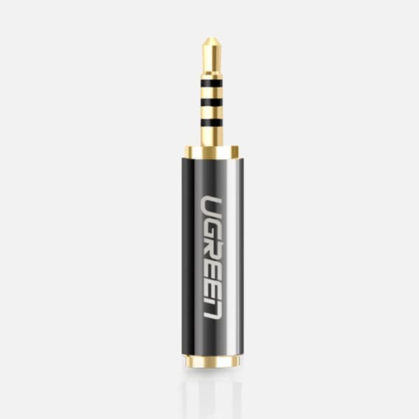 Adapterstik Audio Adapter Stik 2,5 mm han til jack 3,5 mm hun sort