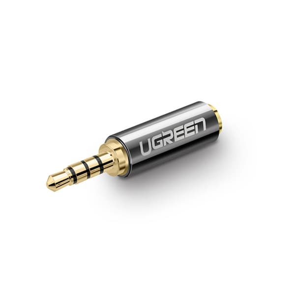 Sovitinpistoke Audiosovittimen liitin 2,5 mm uros jakki 3,5 mm naaras musta