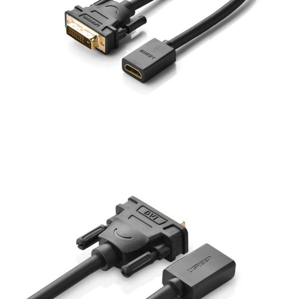 HDMI (hun) til DVI (han) adapter, 0,15m, sort
