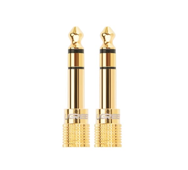 Adapteradapter från 3,5 mm minijack till 6,3 mm jack, guld