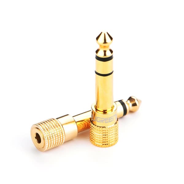 Adapteradapter från 3,5 mm minijack till 6,3 mm jack, guld