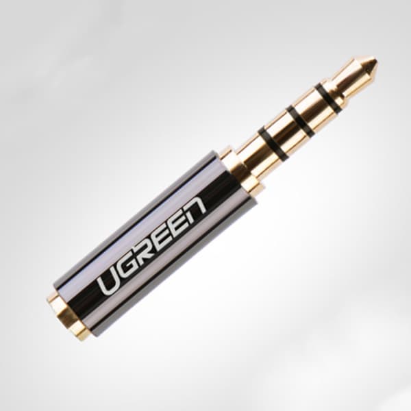 Adapter lydstik 3,5 mm han til jack 2,5 mm hun sort