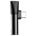Miniatyrbillede 2 af 6: Audio Converter L41 adapter fra USB-C til USB-C port + Jack 3,5 mm sort
