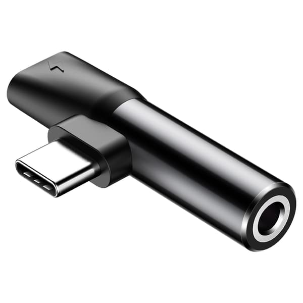 Audio Converter L41 adapter fra USB-C til USB-C port + Jack 3,5 mm sort