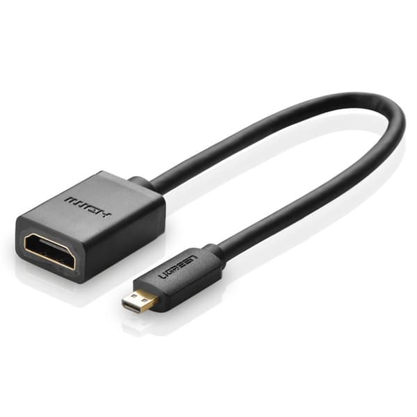 HDMI til mikro HDMI adapterkabel, 20 cm, sort