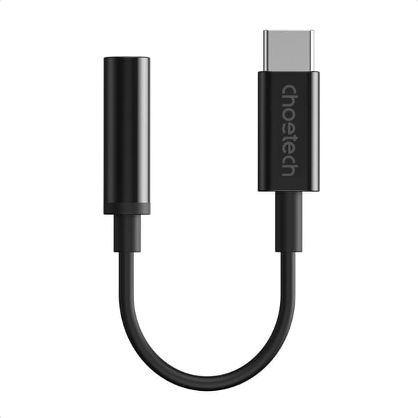 USB-C lydadapter - Jack 3,5 mm 11 cm, sort