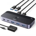 Miniatyrbillede 1 af 6: 2-i-4 switch til 2 computere USB 3.0 + 2x USB-A kabel sort