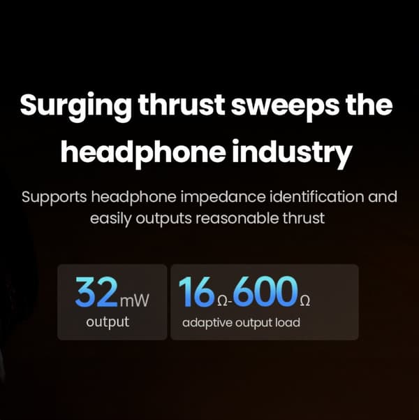 Lydhovedtelefonforstærkeradapter USB-C til 3,5 mm ministik, sort